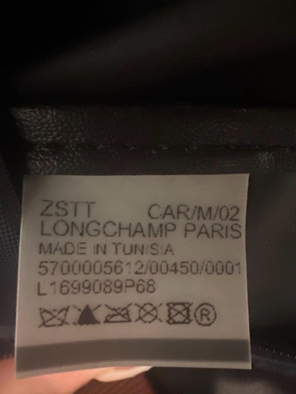 Longchamp Navy Blue Nylon Backpack with Brown Leather Trim - Picture 7 of 8
